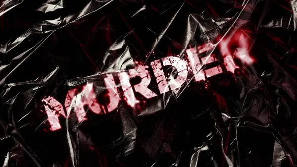 Suç kavramı. Kırmızı kanlı siyah metin.