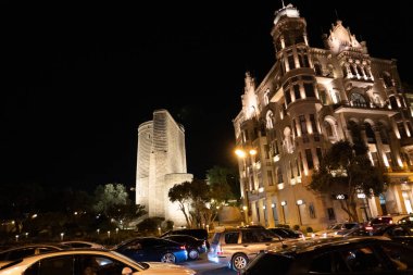 Seyahat ve tatil konsepti. Bakü, Azerbaycan.