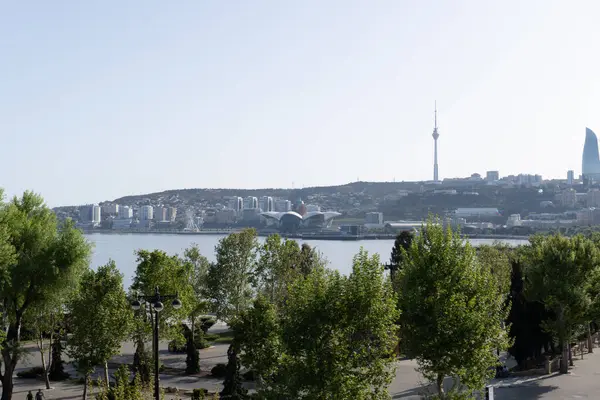 Seyahat ve tatil konsepti. Bakü, Azerbaycan.