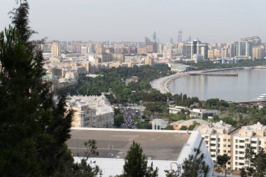 Seyahat ve tatil konsepti. Bakü, Azerbaycan.
