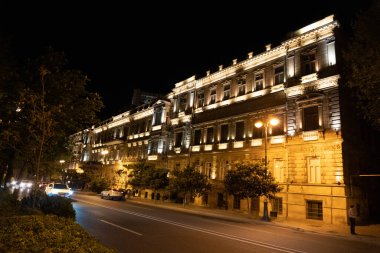 Seyahat ve tatil konsepti. Bakü, Azerbaycan.