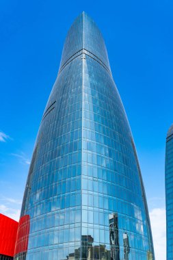 Seyahat ve tatil konsepti. Bakü, Azerbaycan.