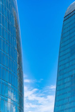 Seyahat ve tatil konsepti. Bakü, Azerbaycan.