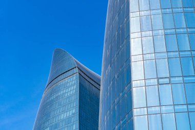 Seyahat ve tatil konsepti. Bakü, Azerbaycan.