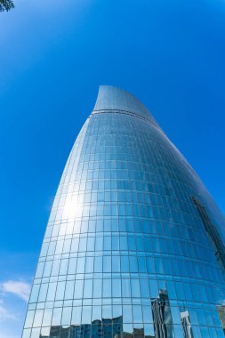 Seyahat ve tatil konsepti. Bakü, Azerbaycan.