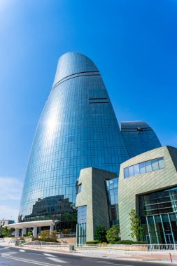 Seyahat ve tatil konsepti. Bakü, Azerbaycan.