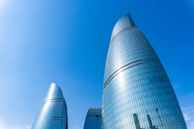 Seyahat ve tatil konsepti. Bakü, Azerbaycan.