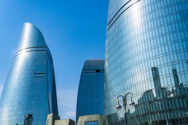 Seyahat ve tatil konsepti. Bakü, Azerbaycan.