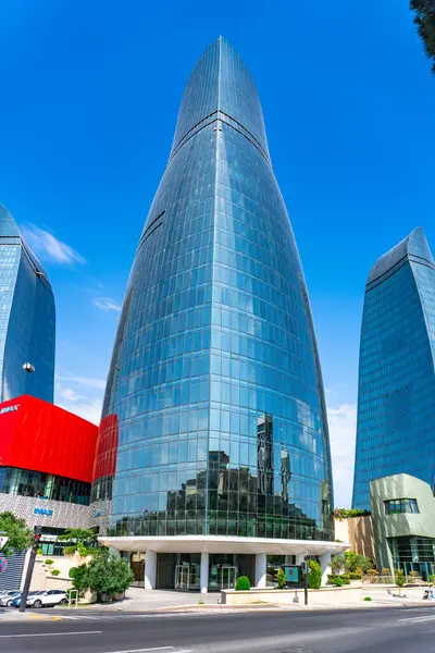 Seyahat ve tatil konsepti. Bakü, Azerbaycan.