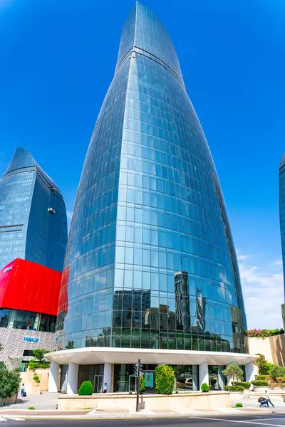 Seyahat ve tatil konsepti. Bakü, Azerbaycan.