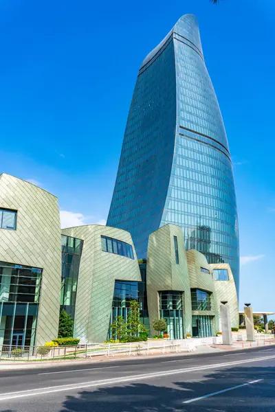 Seyahat ve tatil konsepti. Bakü, Azerbaycan.