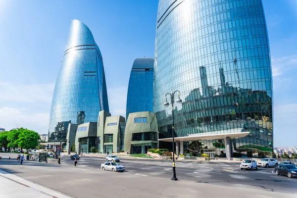 Seyahat ve tatil konsepti. Bakü, Azerbaycan.