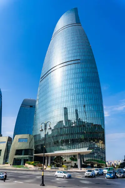 Seyahat ve tatil konsepti. Bakü, Azerbaycan.