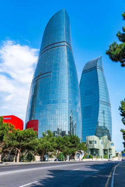 Seyahat ve tatil konsepti. Bakü, Azerbaycan.