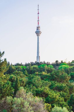 İnanılmaz bir şehir manzarası. Bakü, Azerbaycan. Seyahat ve tatil konsepti fotoğrafı.