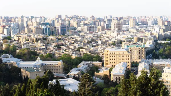 Seyahat ve tatil konsepti. Bakü, Azerbaycan.