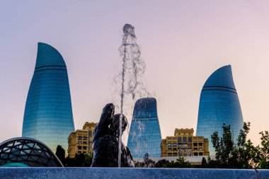 Bakü 'deki inanılmaz şehir manzarası