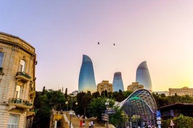 Bakü 'deki inanılmaz şehir manzarası