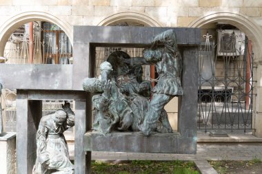 Bakü, Azerbaycan 'da eski bir kasaba. Tatil ve seyahat konsepti.