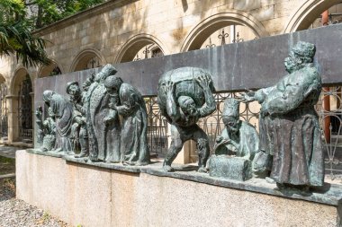 Bakü, Azerbaycan 'da eski bir kasaba. Tatil ve seyahat konsepti.