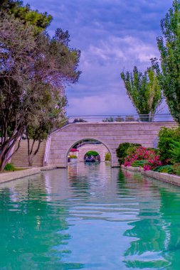 Bakü, Azerbaycan 'da şehir manzarası ele geçirildi.