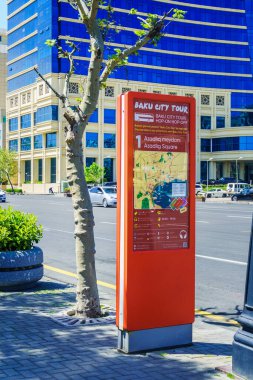 Bakü, Azerbaycan 'da şehir manzarası.