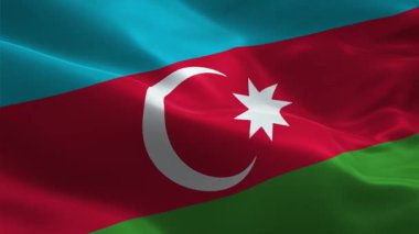 Azerbaycan bayrağı sallayarak