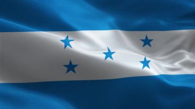 Honduras 'ın vatansever kumaş bayrağını sallayarak