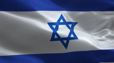 İsrail 'in vatansever kumaş bayrağını sallayarak