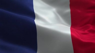 Fransa 'nın vatansever kumaş bayrağını sallayarak