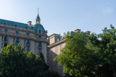 Bakü 'ye seyahat ve tatil konsepti