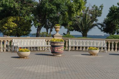 Bakü 'ye seyahat ve tatil konsepti