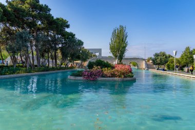 Bakü, Azerbaycan 'da yaz havasının tadını çıkarın. 