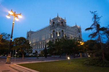 Fotoğraf Bakü, Azerbaycan 'da çekildi. Seyahat ve tatil konsepti.