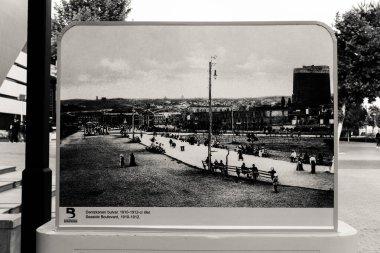 Bakü şehri, seyahat ve tatil konsepti.