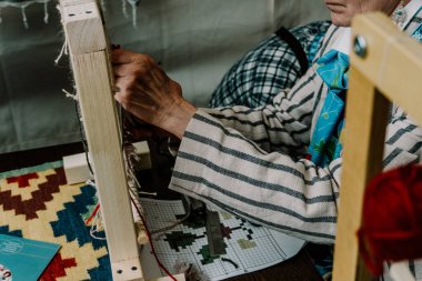  Icherisheher 'daki Uluslararası Halı Festivali (Eski Şehir). Bakü, Azerbaycan. 3 Mayıs 2025.