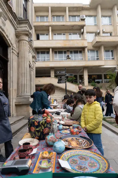  Icherisheher 'daki Uluslararası Halı Festivali (Eski Şehir). Bakü, Azerbaycan. 3 Mayıs 2025.