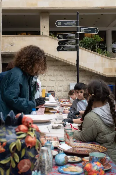 Icherisheher 'daki Uluslararası Halı Festivali (Eski Şehir). Bakü, Azerbaycan. 3 Mayıs 2025.