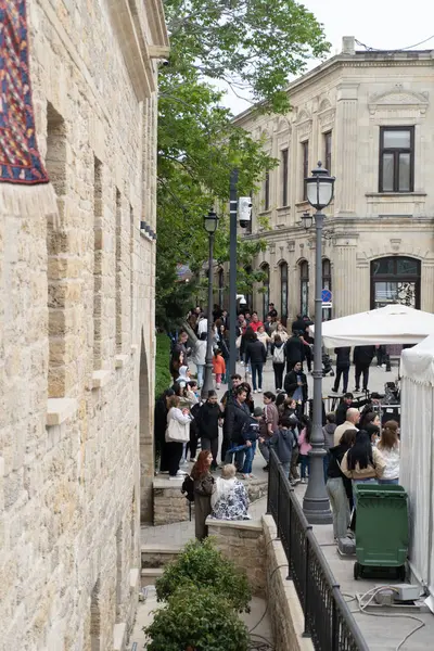  Icherisheher 'daki Uluslararası Halı Festivali (Eski Şehir). Bakü, Azerbaycan. 3 Mayıs 2025.