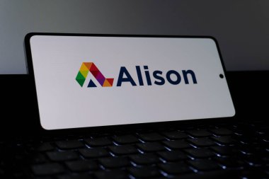 Alison - çevrimiçi öğrenme platformu. Eğitim konsepti fotoğrafı.