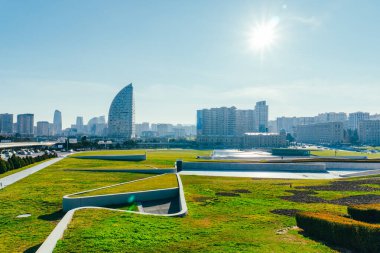 Bakü, Azerbaycan 'daki güzel şehir manzarası