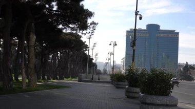 Bakü, Azerbaycan 'da güneşli soğuk hava