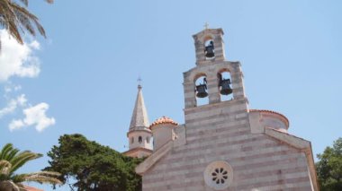 Budva 'dan Punta, Santa Maria Kilisesi. Karadağ 'ın Budva Eski Kasabası