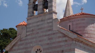 Budva 'dan Punta, Santa Maria Kilisesi. Karadağ 'ın Budva Eski Kasabası