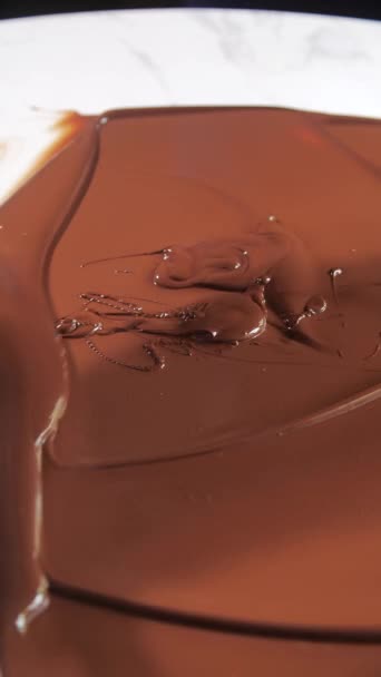 Blandning Choklad Till Efterrätter Restaurang Haute Cuisine Och Bakverk Koncept — Stockvideo