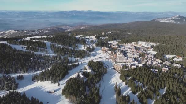 Panorama Van Het Skigebied Kopaonik Servië Nationaal Park Kopaonik Winterlandschap — Stockvideo
