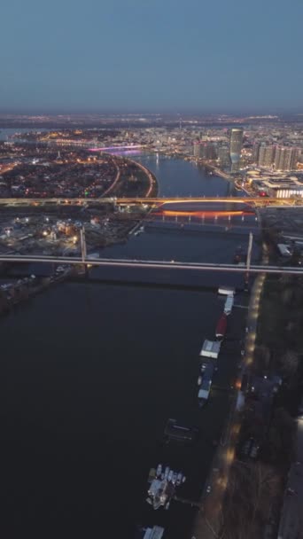 Flygfoto Över Belgrad Huvudstaden Serbien — Stockvideo