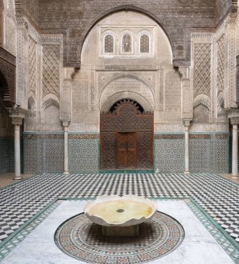 Indoor Location for Prayer in the heart of the Medina in Fes. clipart