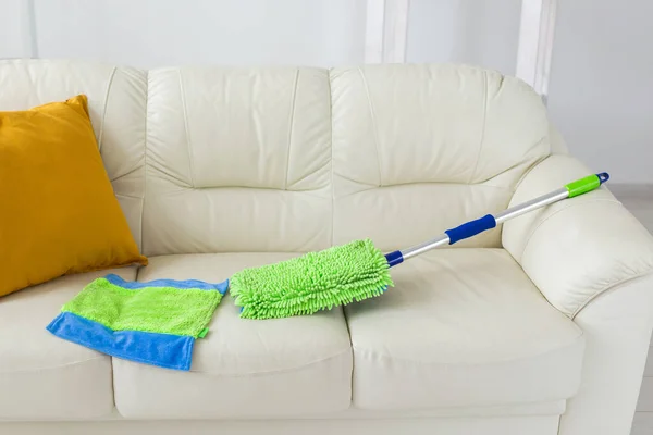 New Clean Green Microfiber Mop Floor Wiper Cleaning Sweeping Tool — Stock Photo, Image