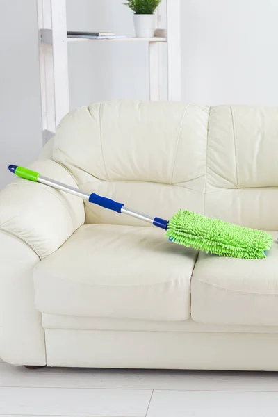 New Clean Green Microfiber Mop Floor Wiper Cleaning Sweeping Tool — Stock Photo, Image